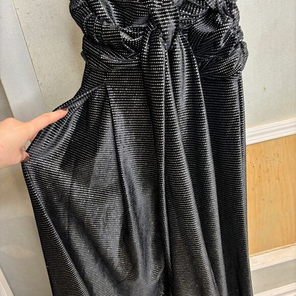 NWT Patbo Strass Velvet Tie-Front Jumpsuit - Picture 4 of 12